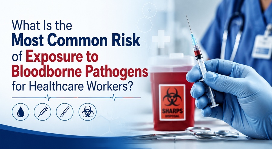 What Is the Most Common Risk of Exposure to Bloodborne Pathogens for Healthcare Workers