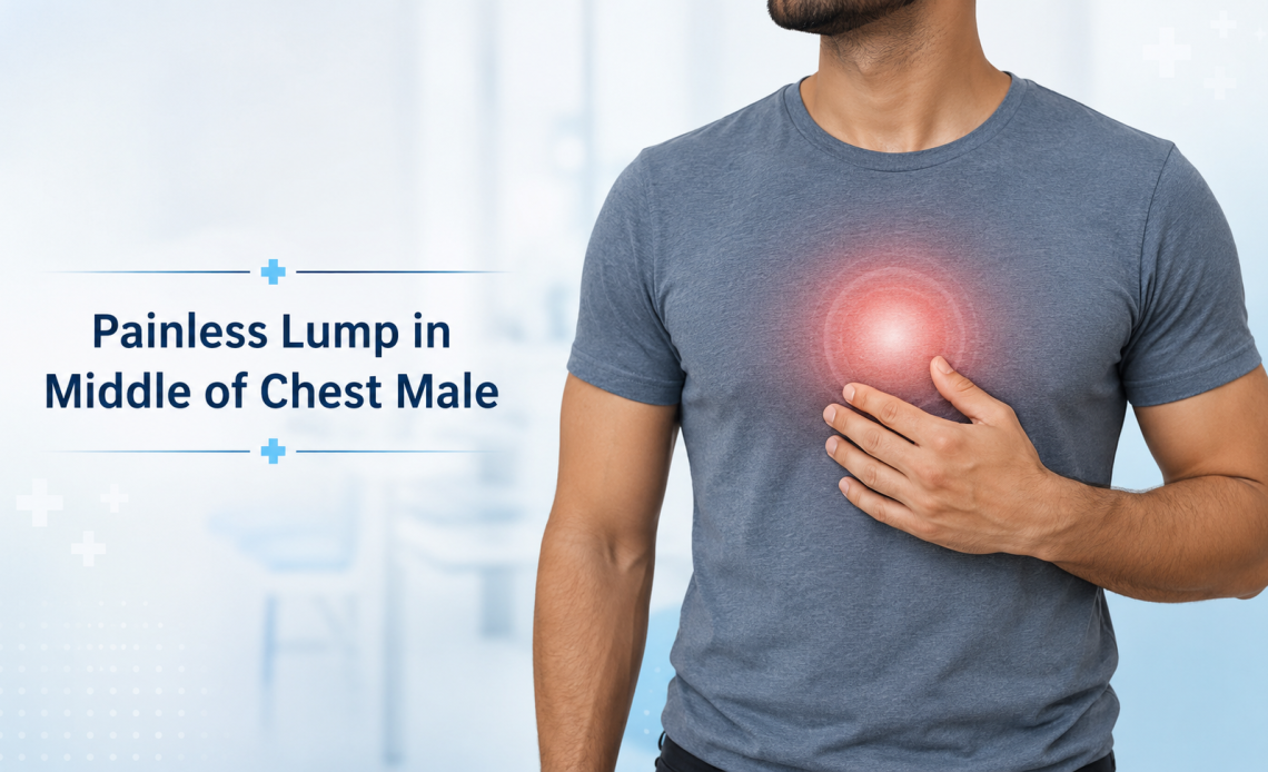 Painless Lump in Middle of Chest Male