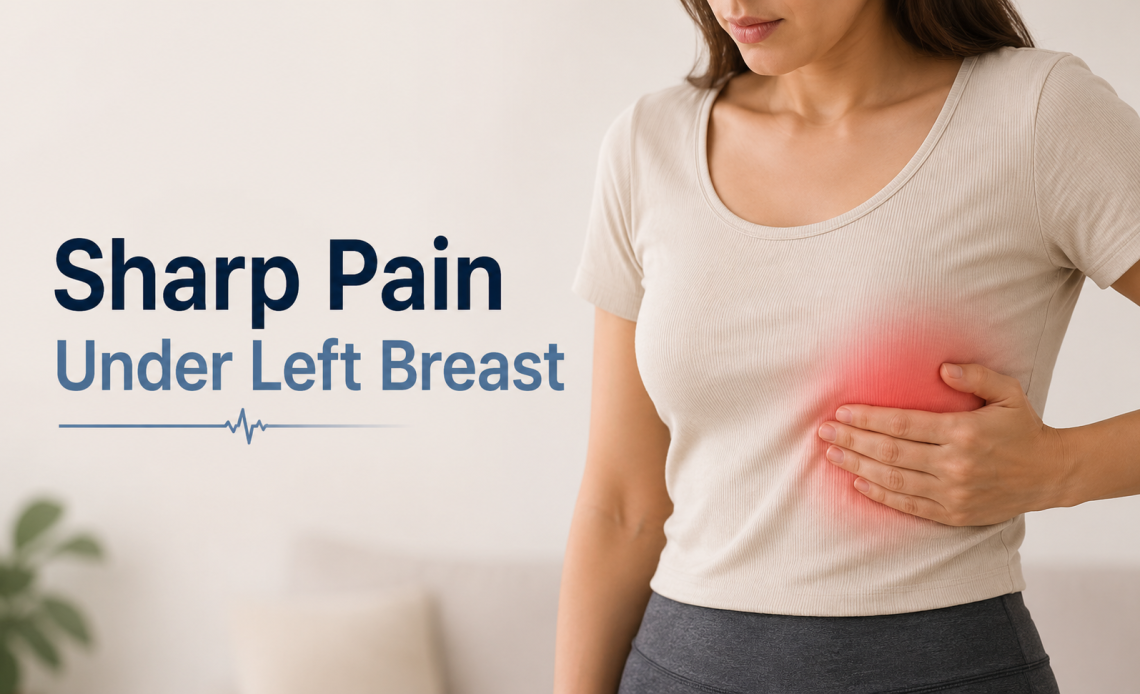 sharp pain under left breast