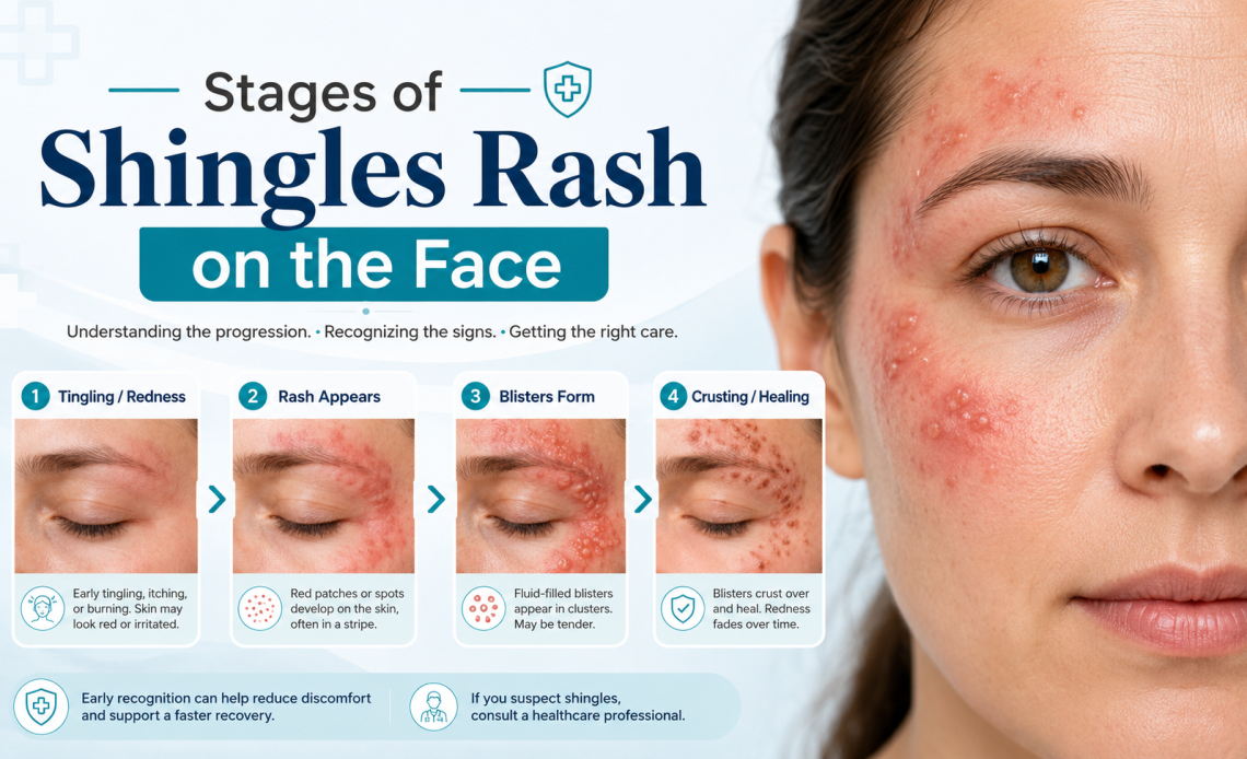 Stages of Shingles Rash on the Face